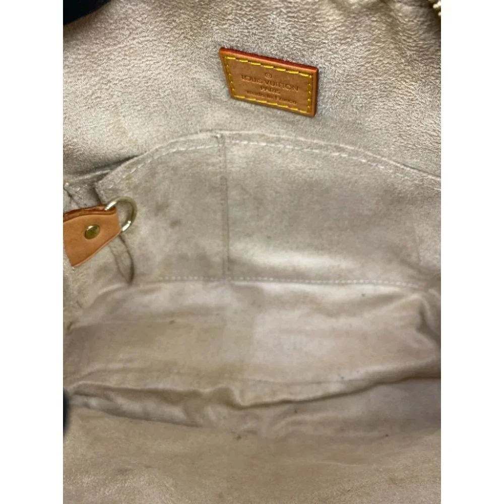 Authentic Louis Vuitton Manhattan PM Brown Tote Handbag w Cert